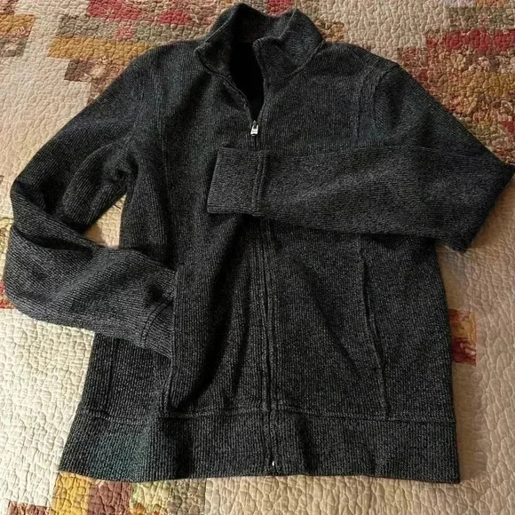 Marc Anthony Full Zip Sweater Men's Sz Sm Luxury Grey Designer Slim Fit Pockets - Picture 5 of 5
